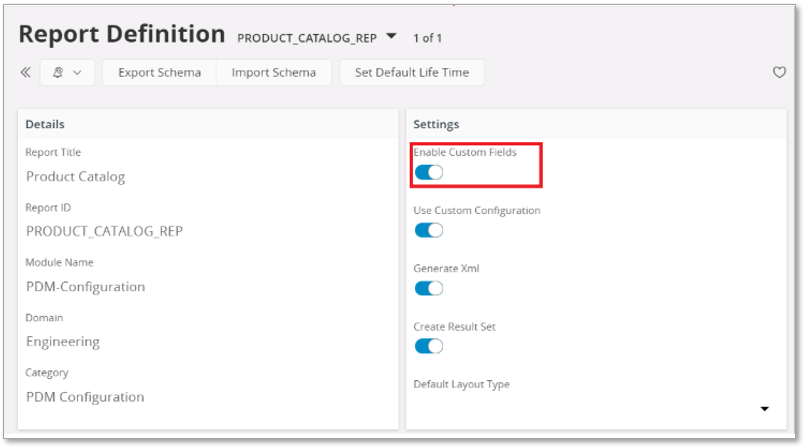 Custom Field Report Definitions
