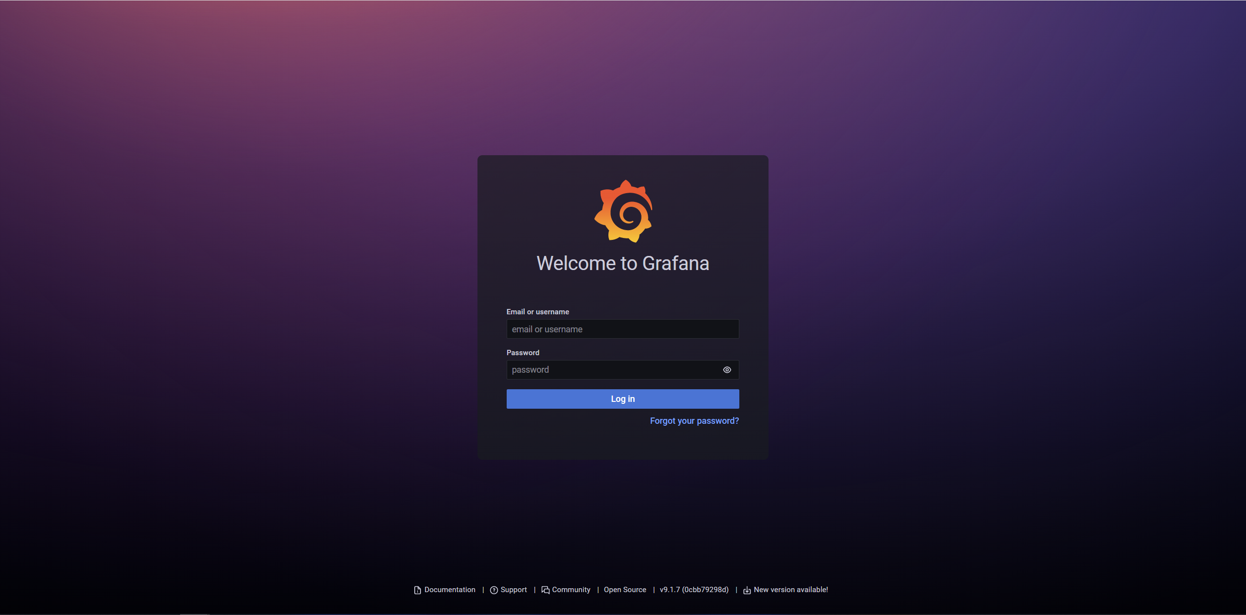 grafana login